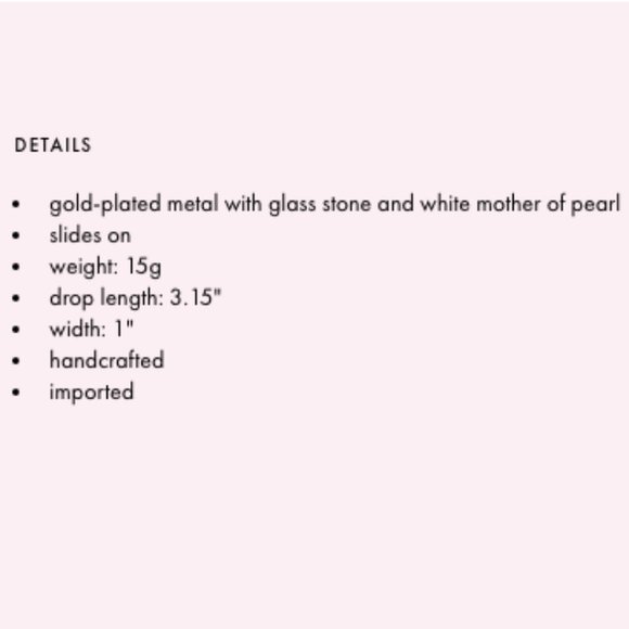 kate spade heritage spade linear earrings black gold heart nwot - Picture 5 of 6